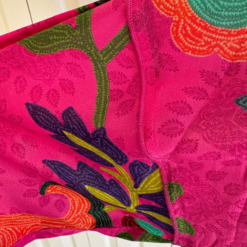 Johnny Was Martijn Shirt Fuschia and green-Size Medium - Picture 6 of 12